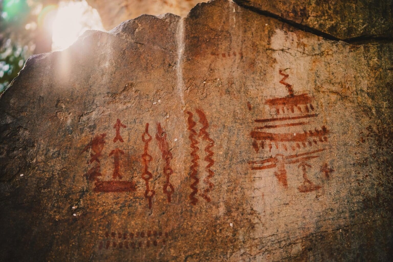 A set of pictographs near the Main Salmon River