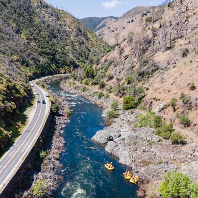 Rafting the Merced River in spring 2022.