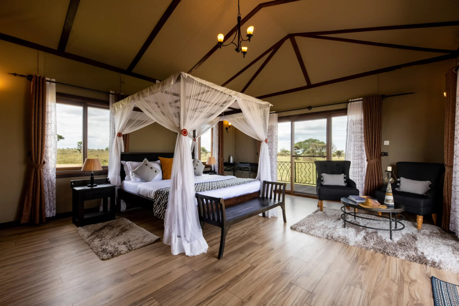 Bedroom in Tanzania lodge