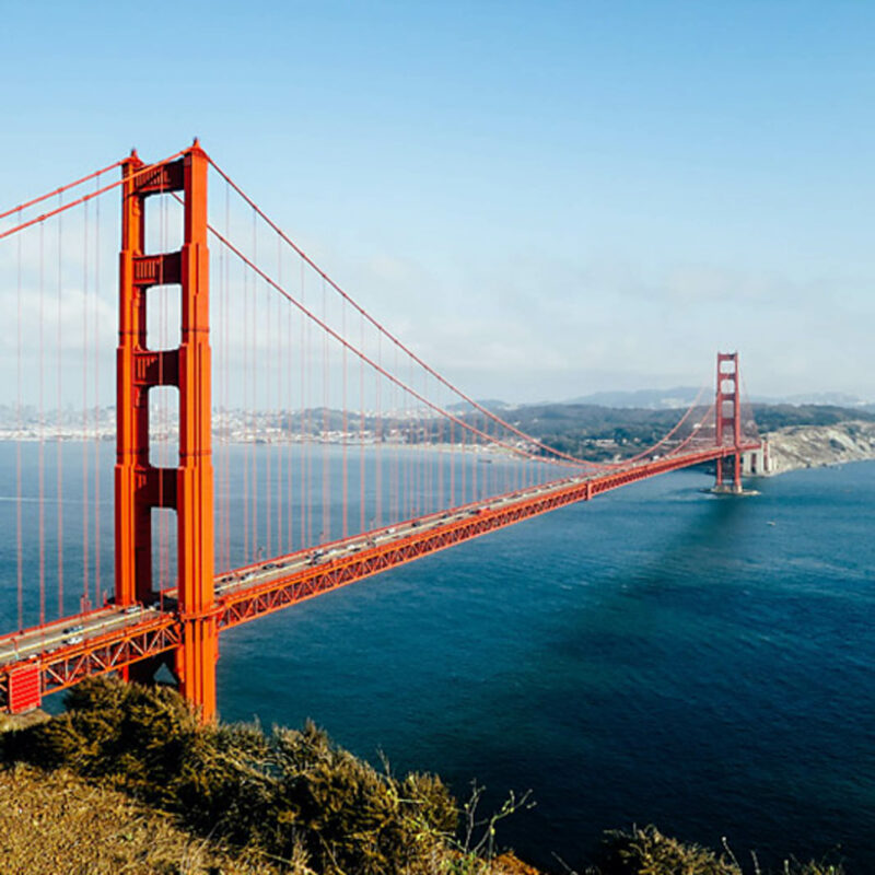 The Golden Gate Bridge in San Francisco.