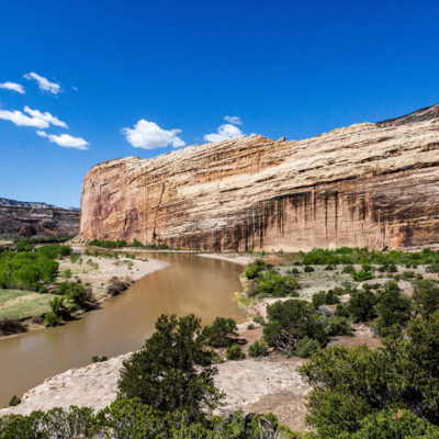 Landscape view of the Yampa River in Utah.