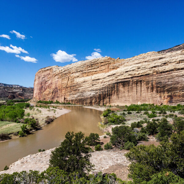 Landscape view of the Yampa River in Utah.